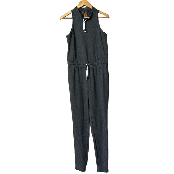 Gymshark Solace Jersey Jumpsuit Women's Medium Romper Charcoal Gray Marble - Picture 1 of 11
